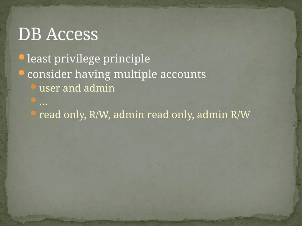Web Application Secure Coding Do not try any of - slide 35 of 45
