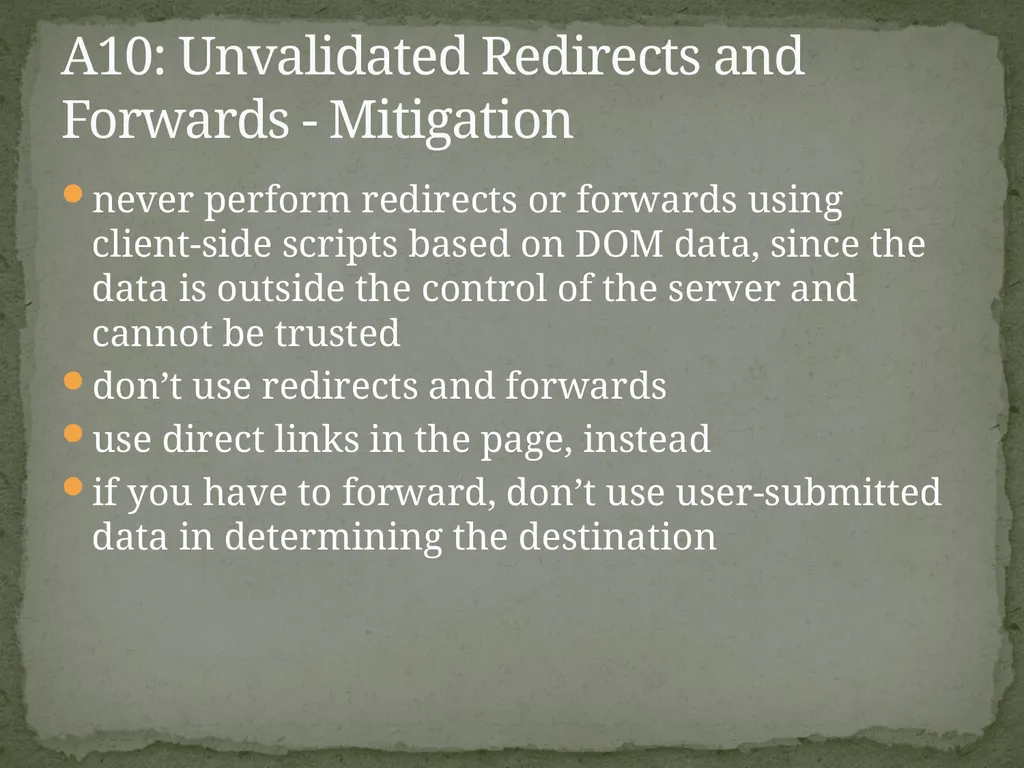Web Application Secure Coding Do not try any of - slide 32 of 45