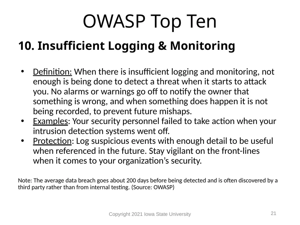 1 Web Vulnerabilities Module 9 Module 9 Agenda Web - slide 21 of 24