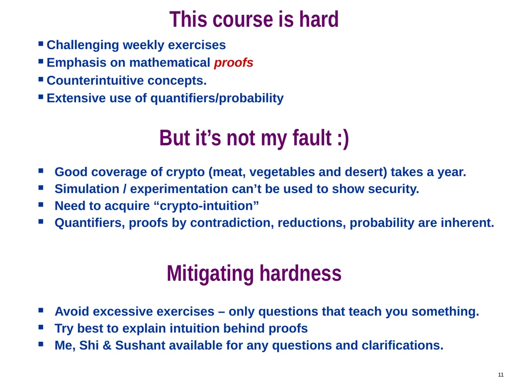 COS 433: Cryptography Princeton University Spring - slide 11 of 24