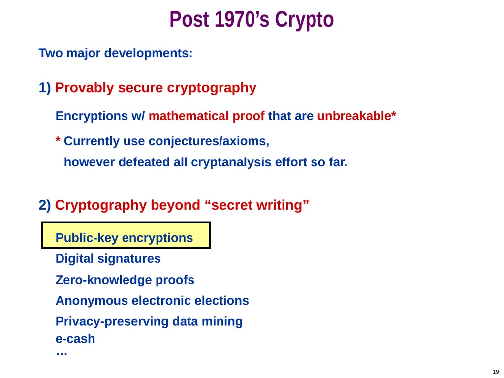 COS 433: Cryptography Princeton University Spring - slide 19 of 24