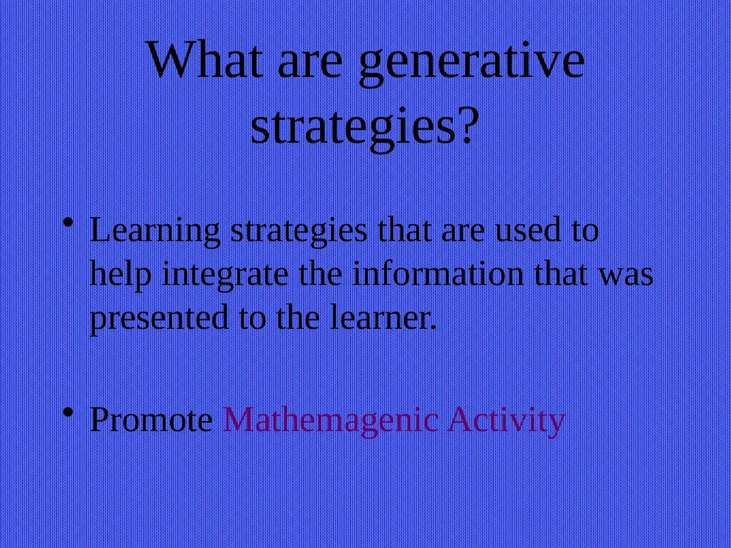 Teaching by Fostering Learning Strategies EDU 221 - slide 18 of 22