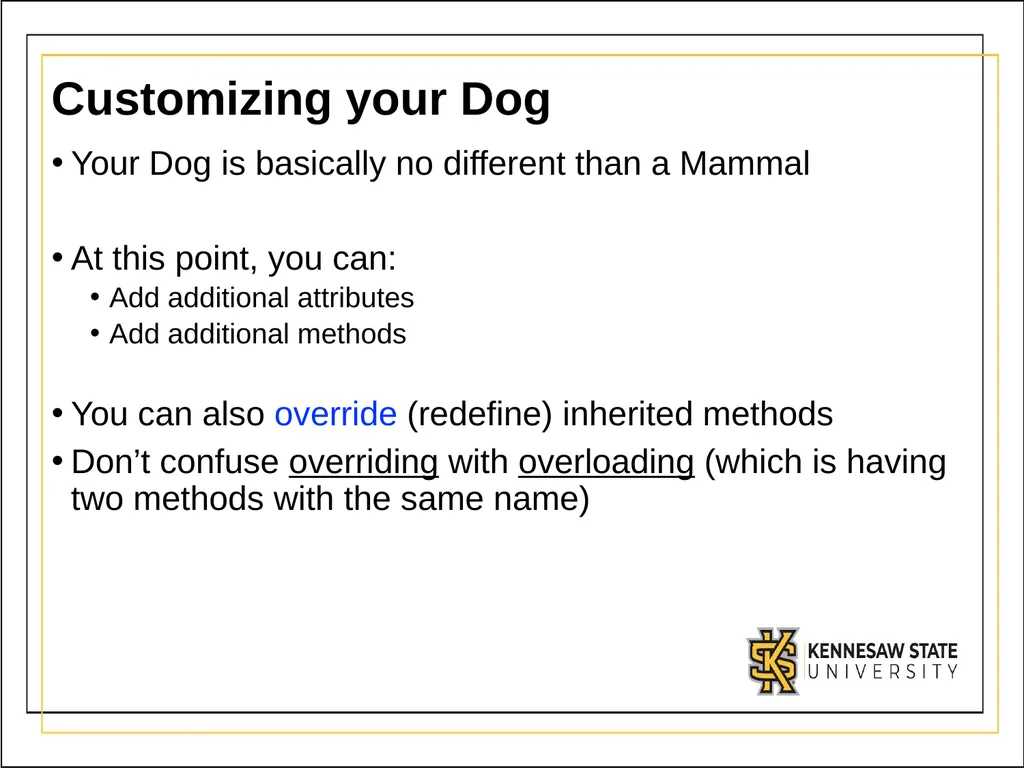 Module 3 Part 1 Inheritance UML - Unified Modeling - slide 10 of 32