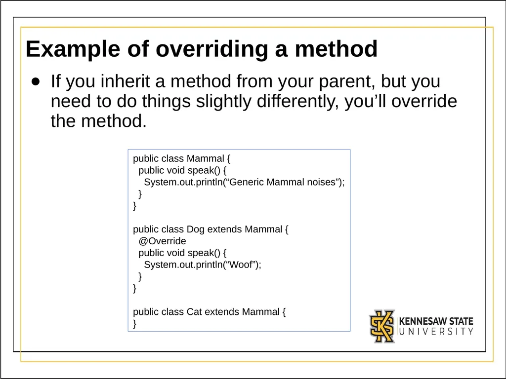 Module 3 Part 1 Inheritance UML - Unified Modeling - slide 14 of 32
