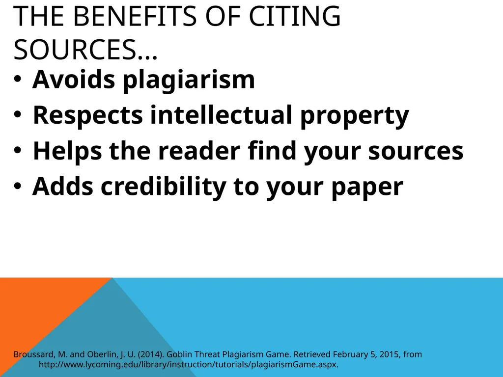 Citations & plagiarism How much do you know? - slide 11 of 15