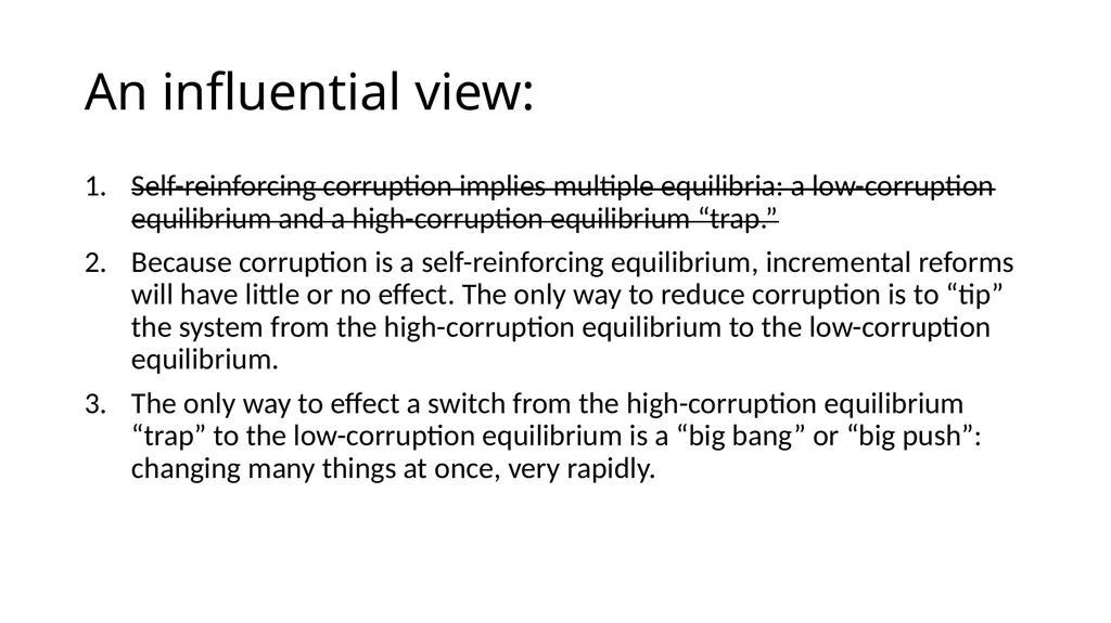 Corruption as a Self-Reinforcing “Trap”: - slide 28 of 45