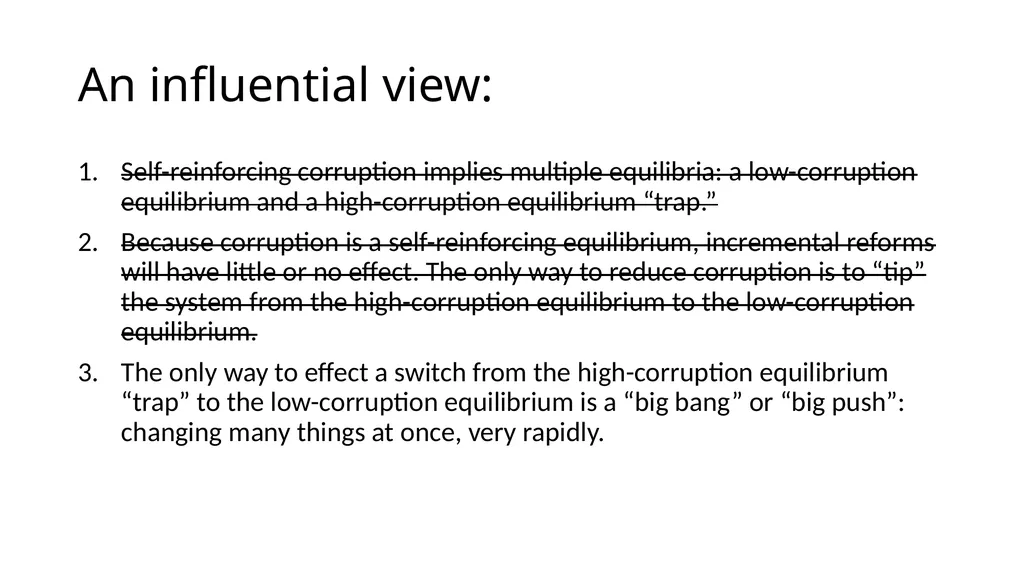 Corruption as a Self-Reinforcing “Trap”: - slide 29 of 45