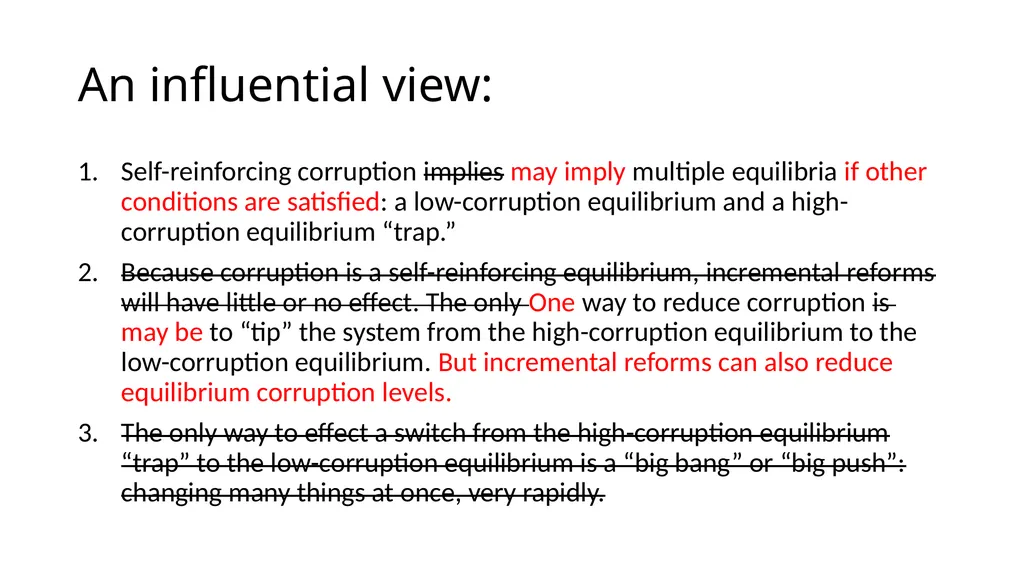 Corruption as a Self-Reinforcing “Trap”: - slide 39 of 45