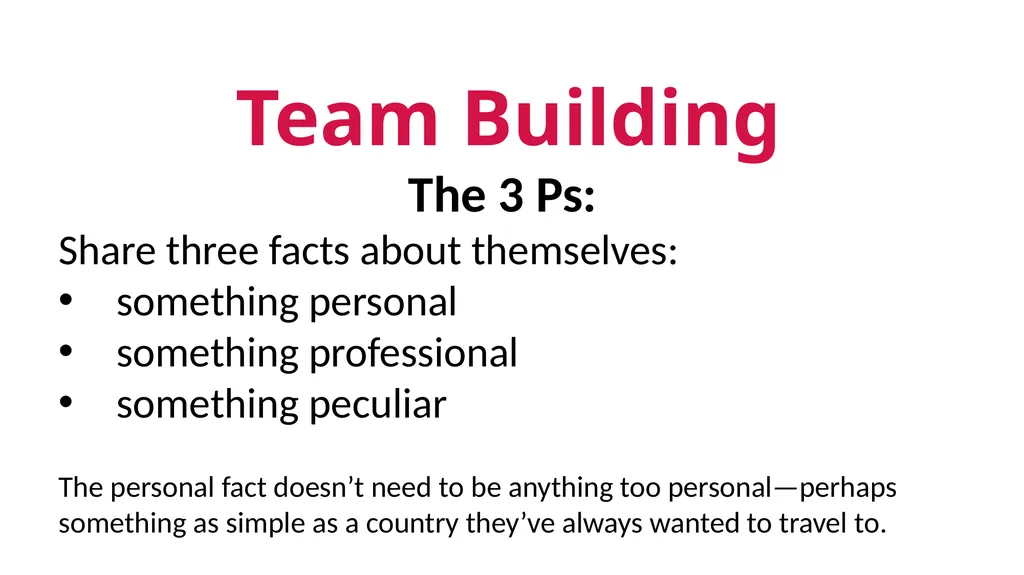 Icebreakers…or… …Conversation starters - slide 9 of 15