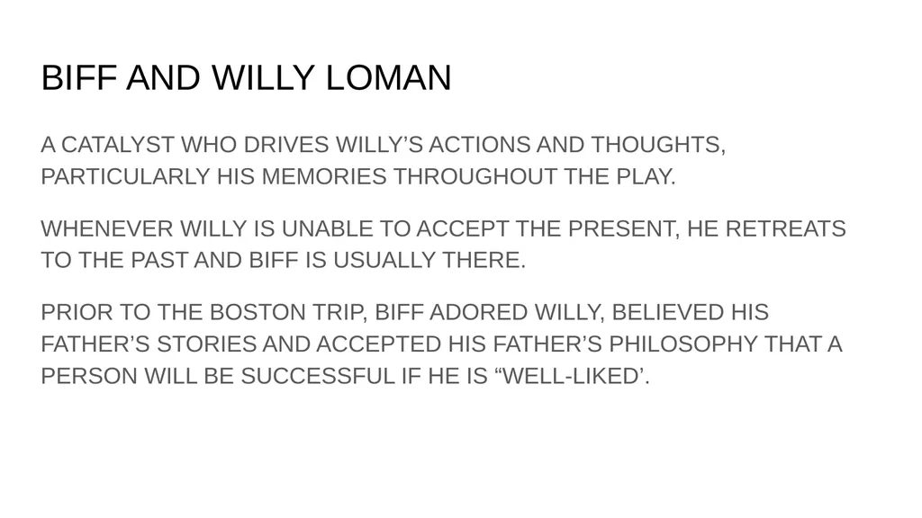 THE LOMAN FAMILY CHARACTERS LIVING IN A - slide 2 of 9