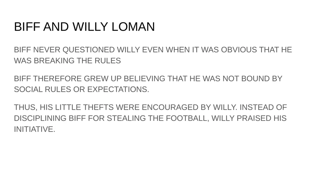 THE LOMAN FAMILY CHARACTERS LIVING IN A - slide 3 of 9
