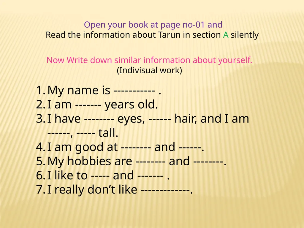 TO MY CLASS ABOUT MYSELF MD. BELAL UDDIN ASSISTANT - slide 7 of 12