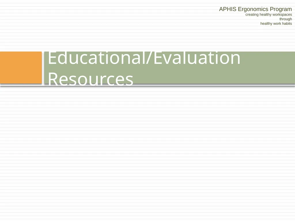 APHIS ERGONOMICS PROGRAM DRIVING Ergonomics - slide 58 of 62