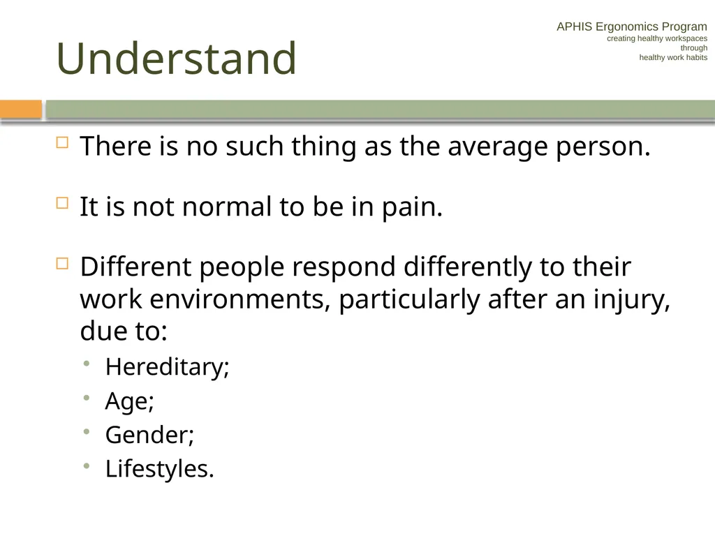 APHIS ERGONOMICS PROGRAM DRIVING Ergonomics - slide 3 of 62