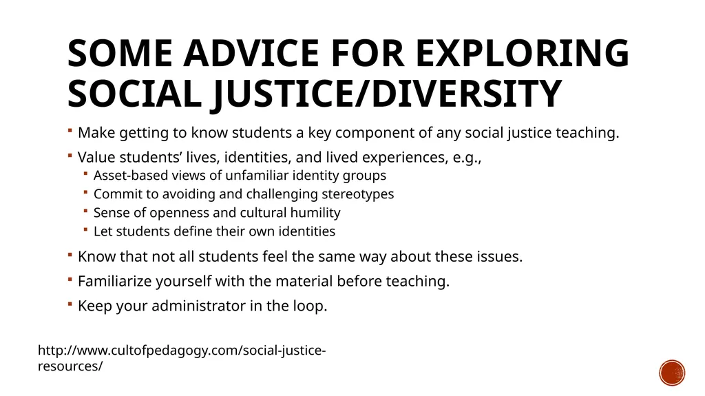 Social Justice, Diversity and Inclusion in the - slide 5 of 12