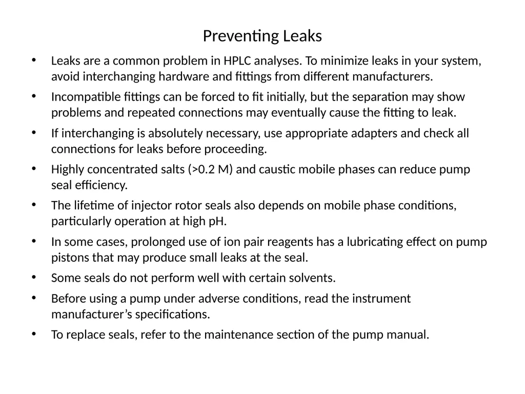 HPLC Troubleshooting Guide Sigma Aldrich Bulletin - slide 43 of 45