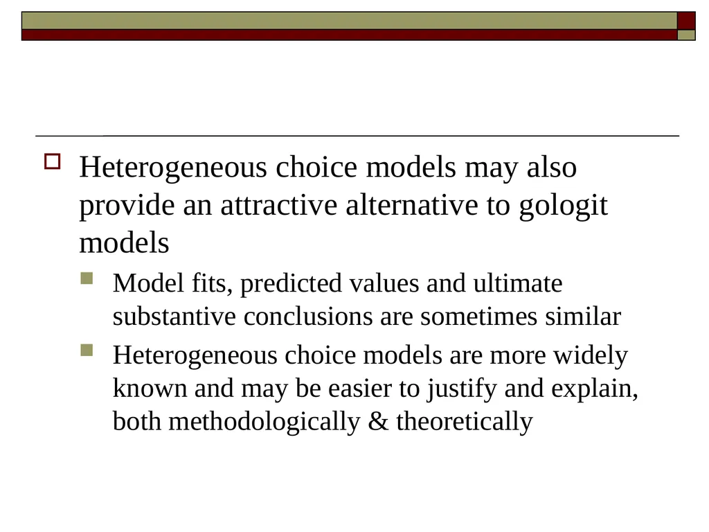 Interpreting and using heterogeneous choice & - slide 31 of 38