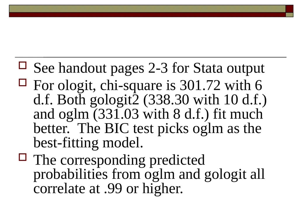 Interpreting and using heterogeneous choice & - slide 34 of 38