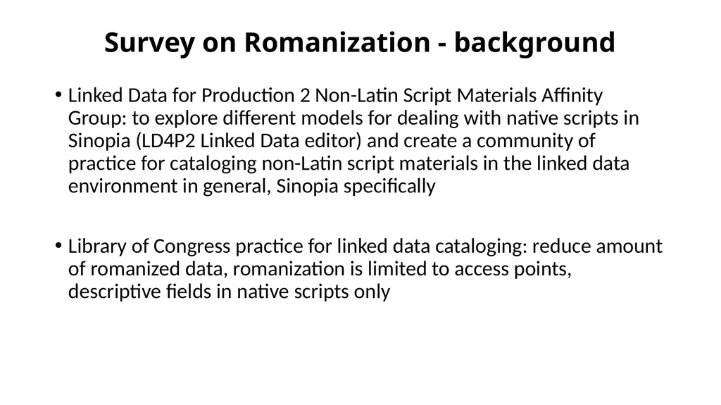 Linked Data for Production 2 Non-Latin Script - slide 6 of 23