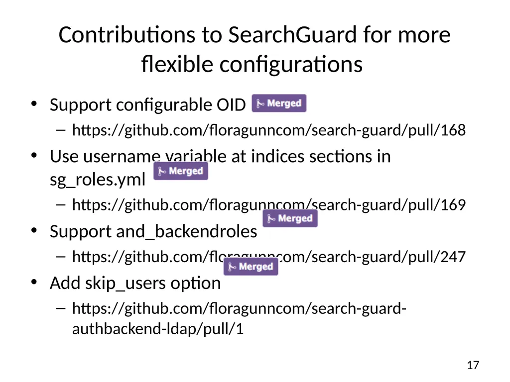 A solution for secure use of Kibana and - slide 17 of 23
