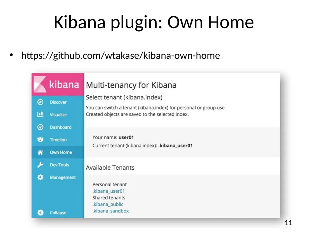 A solution for secure use of Kibana and - slide 11 of 23
