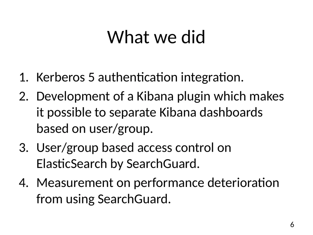 A solution for secure use of Kibana and - slide 6 of 23