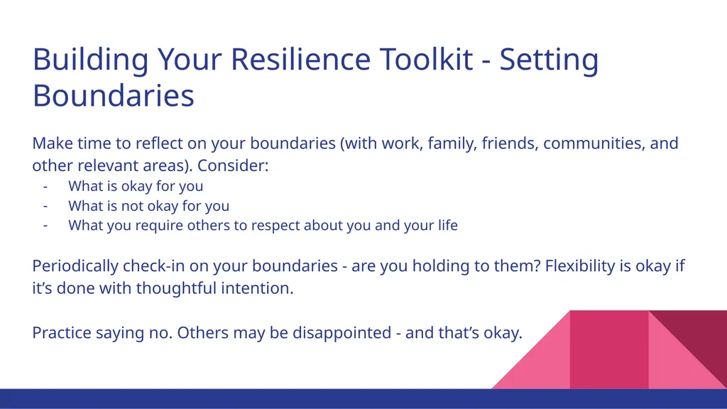 Self-Care: Building Your Resilience Toolkit - slide 8 of 13