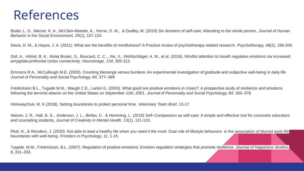 Self-Care: Building Your Resilience Toolkit - slide 13 of 13