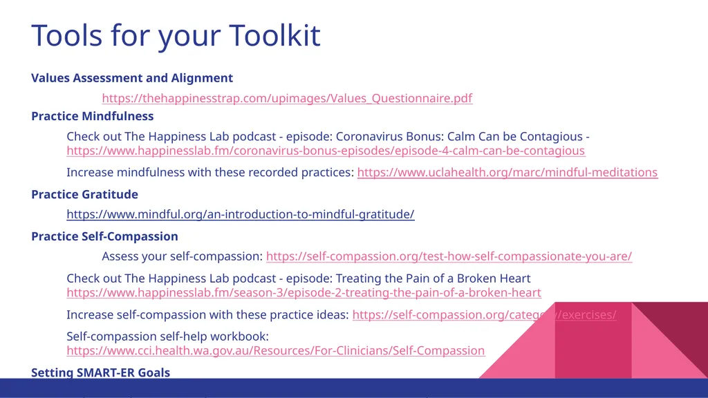 Self-Care: Building Your Resilience Toolkit - slide 12 of 13