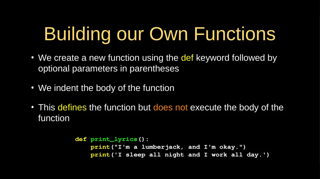 Functions Chapter 4 Python for Everybody - slide 11 of 25