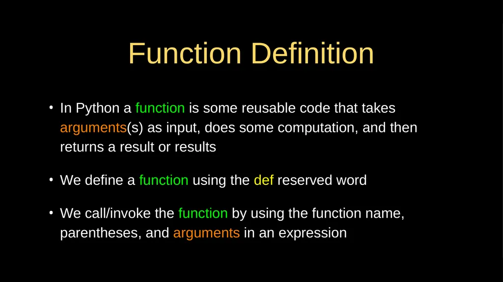 Functions Chapter 4 Python for Everybody - slide 4 of 25