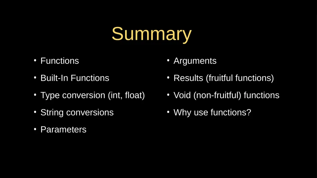 Functions Chapter 4 Python for Everybody - slide 23 of 25