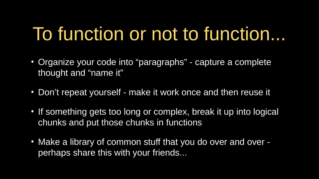 Functions Chapter 4 Python for Everybody - slide 22 of 25
