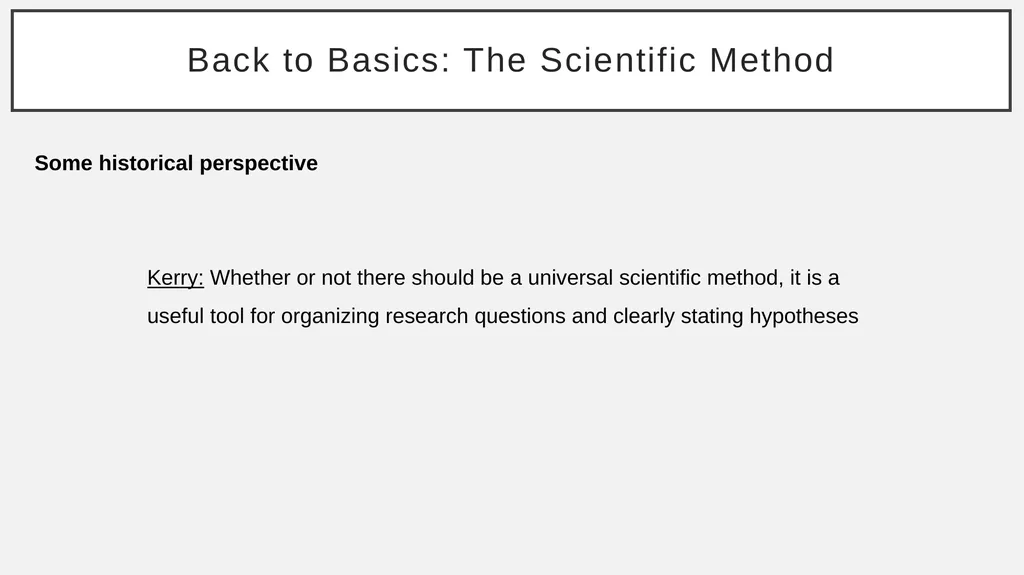 The Basic Science Hypothesis What It Is and How to - slide 7 of 61