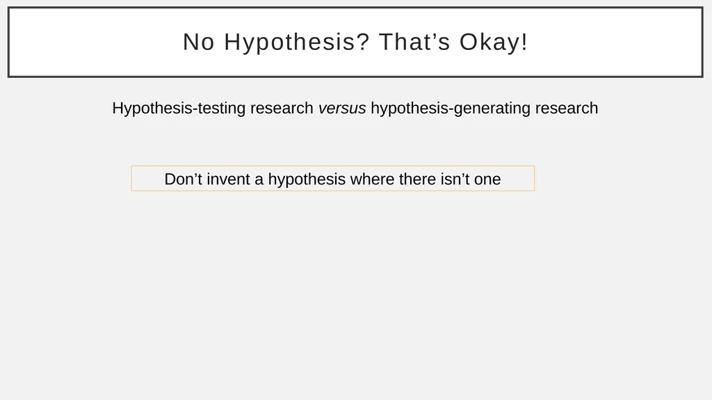 The Basic Science Hypothesis What It Is and How to - slide 58 of 61