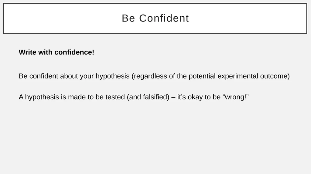 The Basic Science Hypothesis What It Is and How to - slide 42 of 61