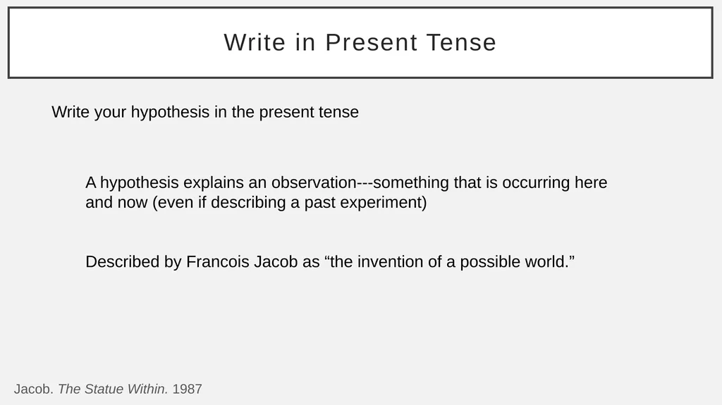 The Basic Science Hypothesis What It Is and How to - slide 34 of 61
