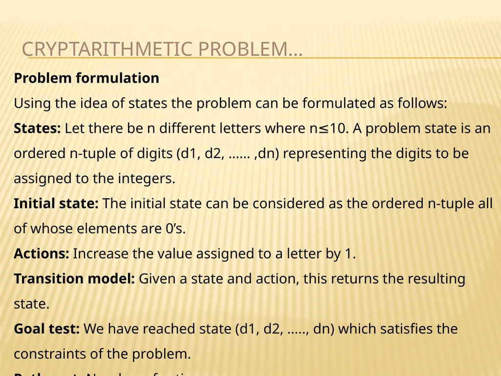 EXAMPLE AI-ProblemS MODULE - I 20MCA188 ARTIFICIAL - slide 12 of 24