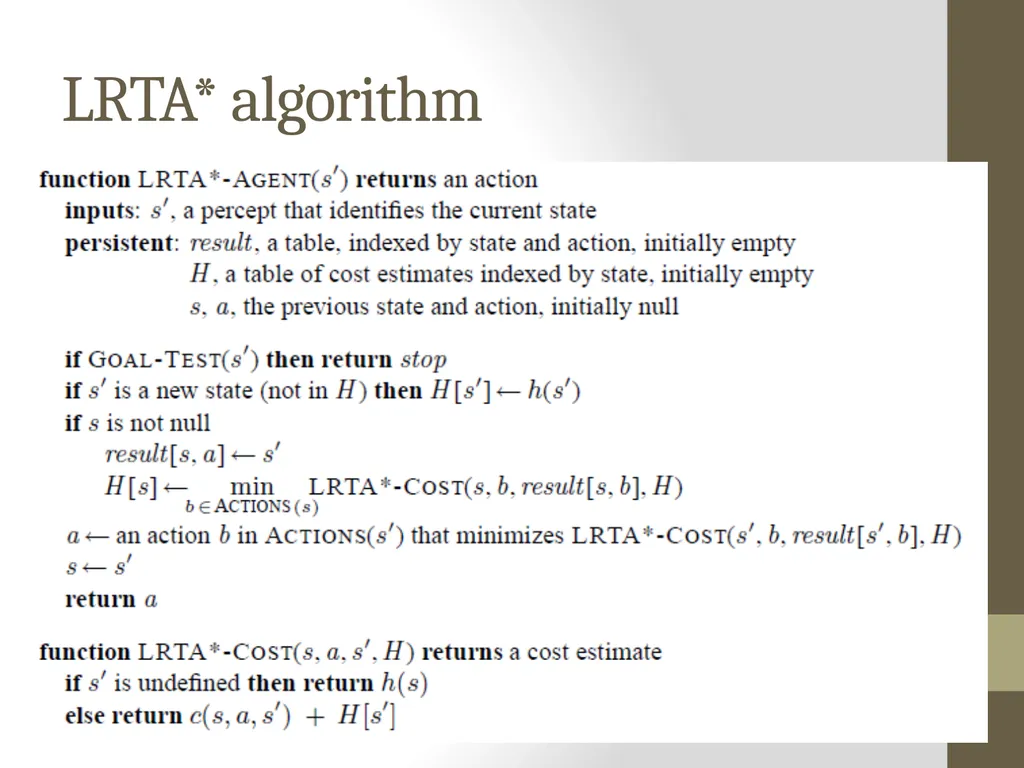 Artificial Intelligence CS482, CS682, MW 1 – 2:15, - slide 26 of 28