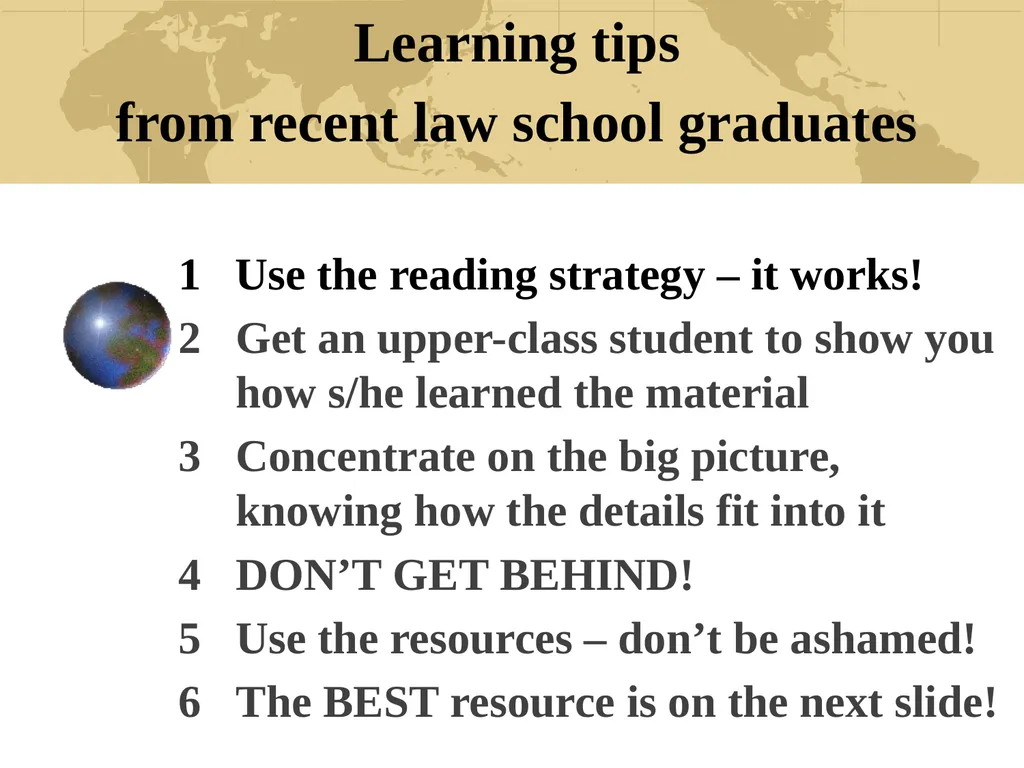 Acing Courses and Law School Exams: Metacognition - slide 43 of 56