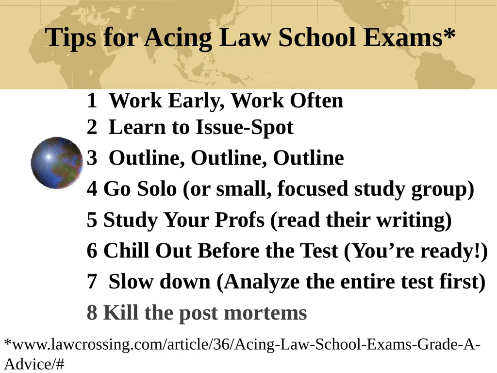 Acing Courses and Law School Exams: Metacognition - slide 45 of 56