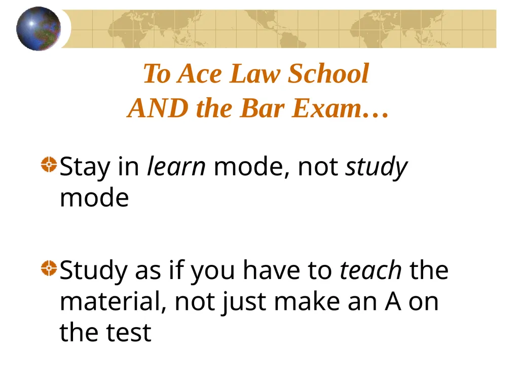 Acing Courses and Law School Exams: Metacognition - slide 11 of 56
