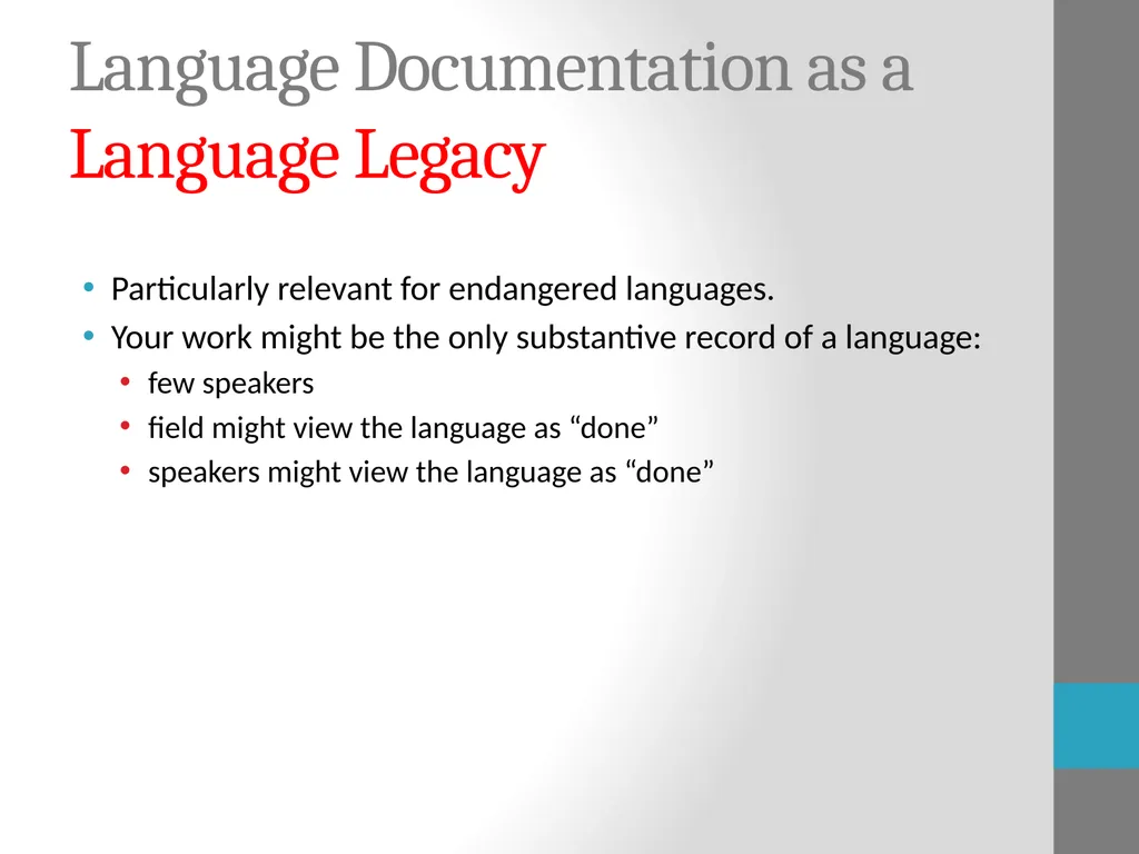 Tools for Language Documentation Claire Bowern - slide 10 of 31