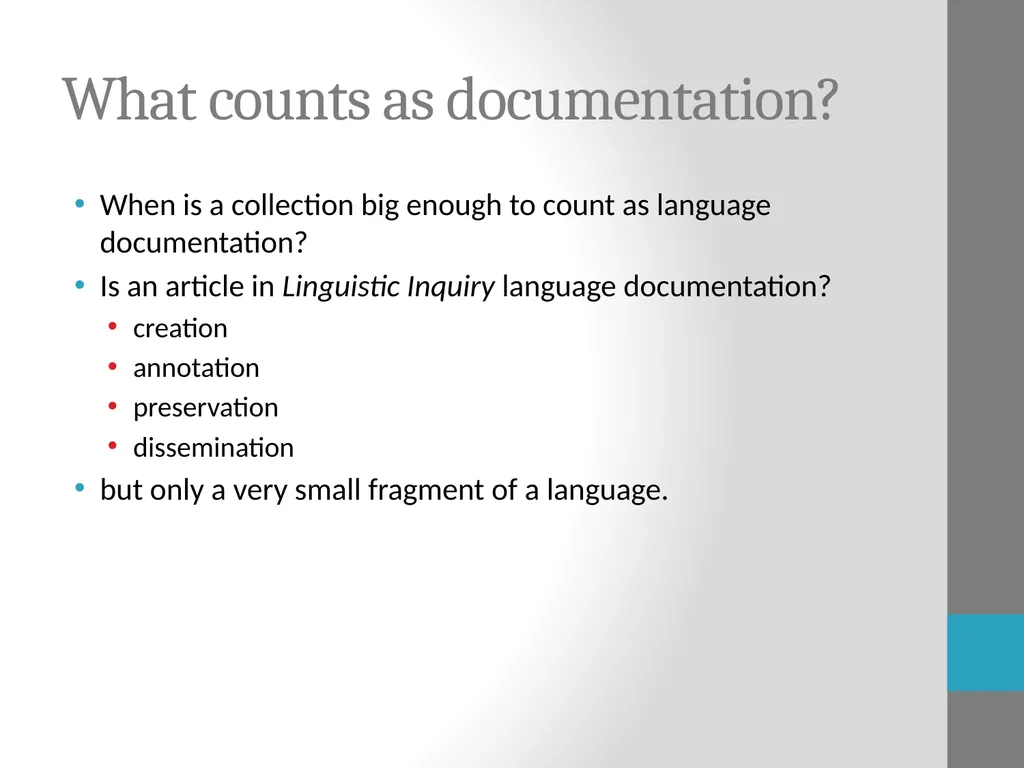 Tools for Language Documentation Claire Bowern - slide 12 of 31