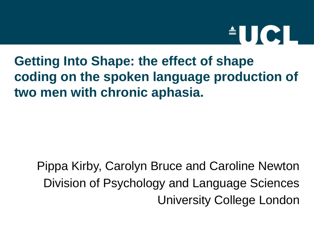 Getting Into Shape: the effect of shape coding on