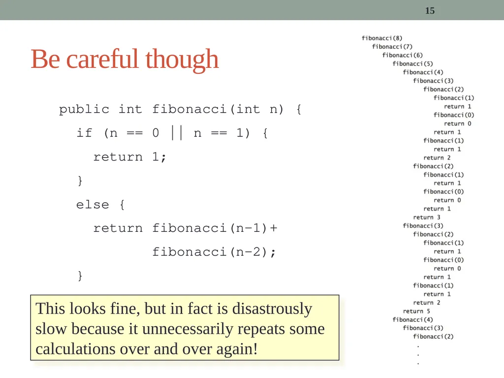 Recursion CITS1001 2 Scope of this lecture Concept - slide 15 of 40