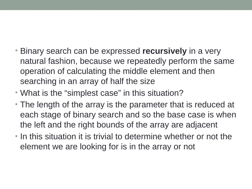 Recursion CITS1001 2 Scope of this lecture Concept - slide 19 of 40