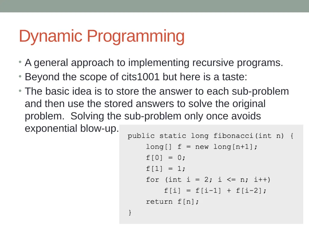 Recursion CITS1001 2 Scope of this lecture Concept - slide 38 of 40