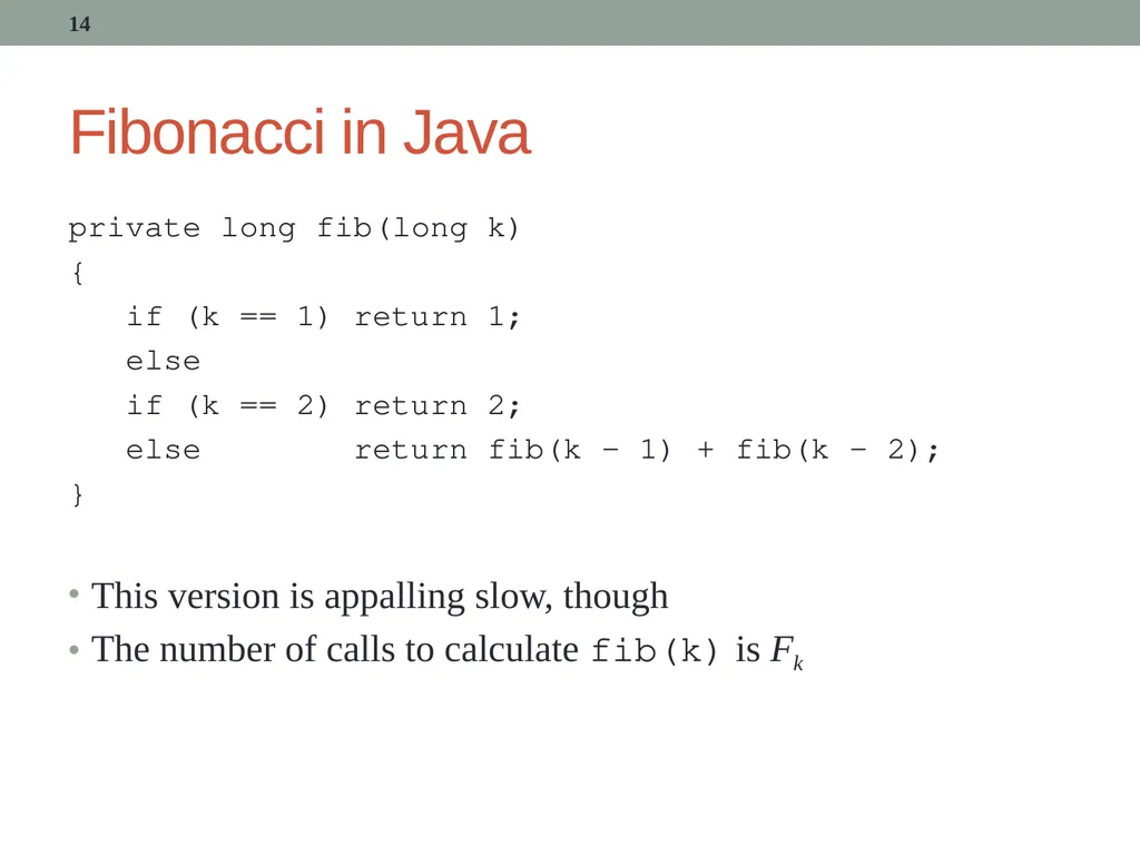 Recursion CITS1001 2 Scope of this lecture Concept - slide 14 of 40
