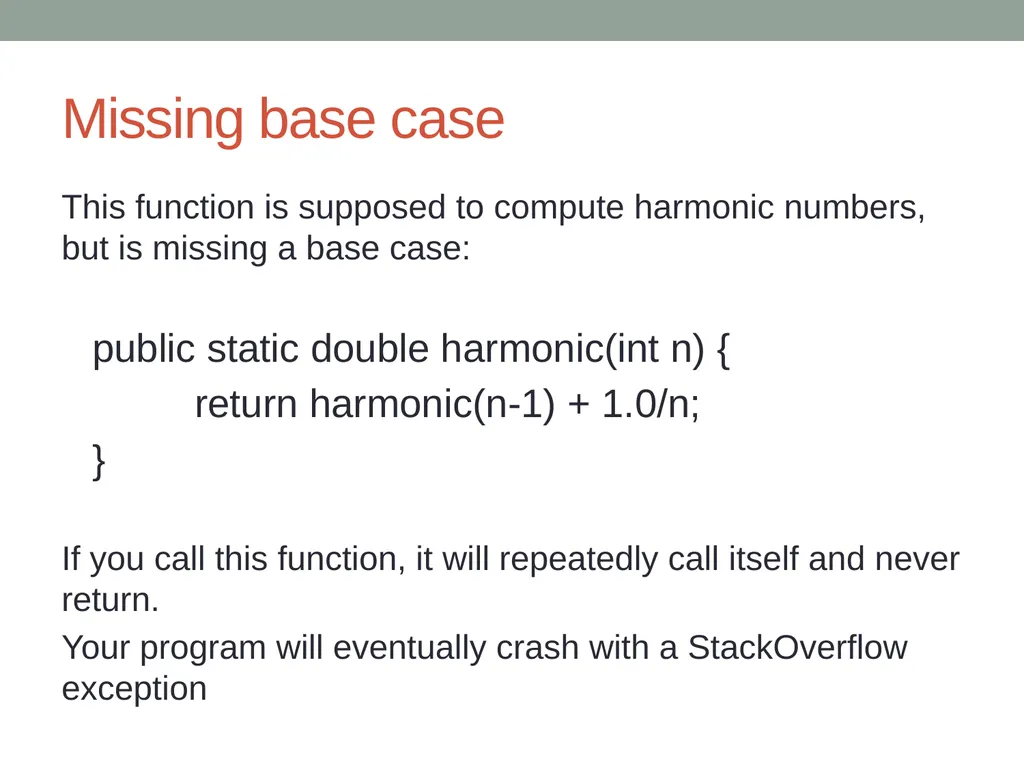 Recursion CITS1001 2 Scope of this lecture Concept - slide 34 of 40